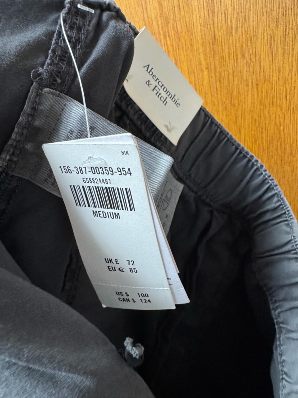 Abercrombie & Fitch Baggy Garment Dyed High Rise Cargo Pants Gray Medium NEW NWT - Picture 7 of 14